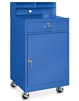 Mobile Shop Desk - 24 1⁄4 x 23 , Blue Supply