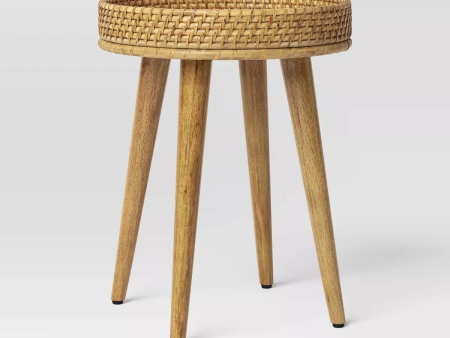 Round Natural Woven Accent Table - Threshold™ Supply