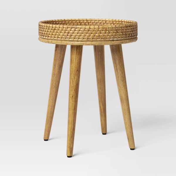 Round Natural Woven Accent Table - Threshold™ Supply