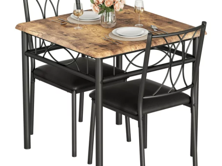 3 Piece Kitchen Table Set, Dining Table and Chairs for 2 Cheap