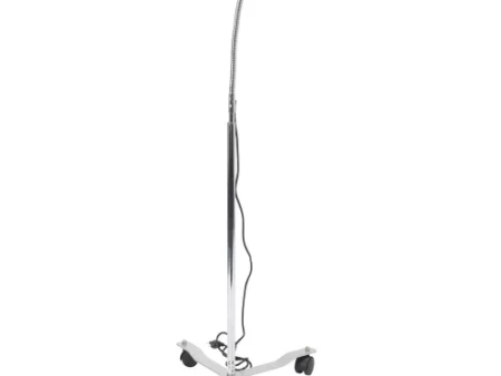 Gooseneck Exam Lamp 13408MB, Dome-Style Shade with Mobile Base, Chrome Fashion