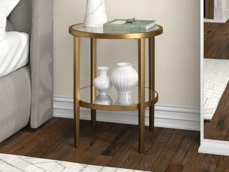 Liesbeth Glass Top End Table For Sale