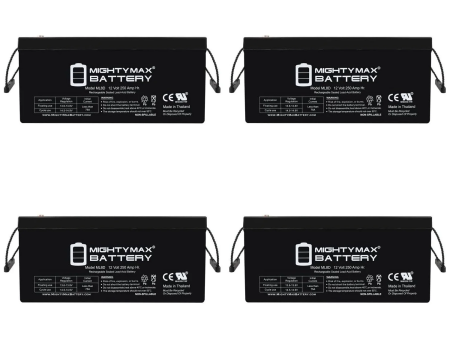 12V 250Ah SLA Battery Replacement for Crown 12CRV8D - 4 Pack Online Hot Sale