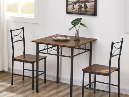 3 Piece Small Square Dining Table Set for Kitchen Cheap