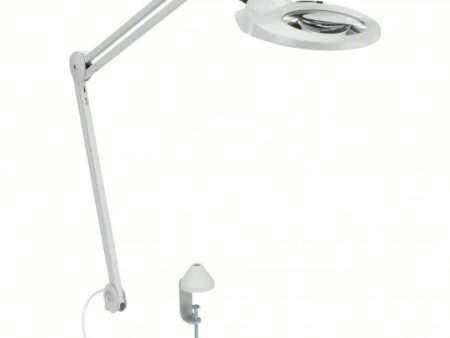 Round Magnifier Light: LED, 1.75x, 3 Diopter, 900 lm Max Brightness, 45 in Arm Reach Discount