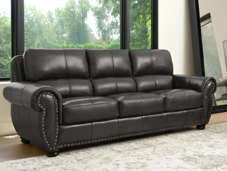 Arjana 85   Genuine Leather Rolled Arms Sofa Online