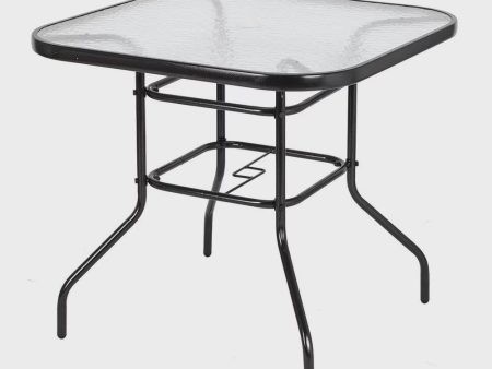 32  Patio Square Table Outdoor with Tempered Glass Top on Sale